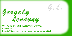 gergely lendvay business card